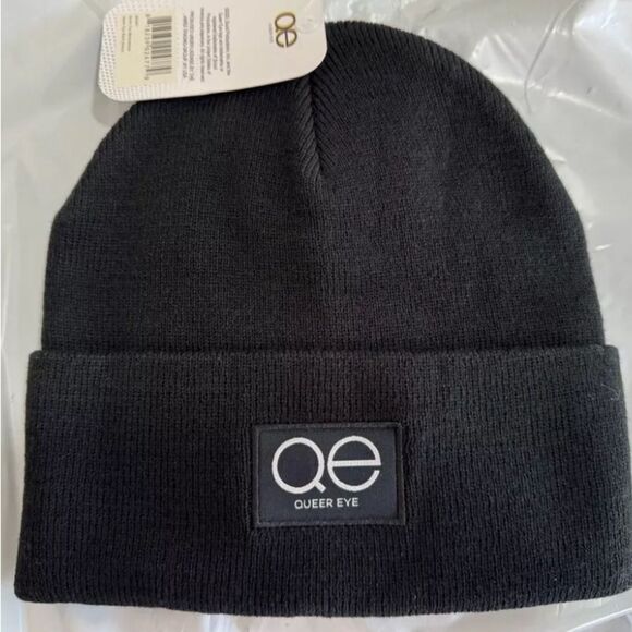 🌈 Queer Eye 🌈 Black Beanie 🌈 NWT 🌈 unisex 🌈 one size - Picture 1 of 3